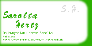 sarolta hertz business card